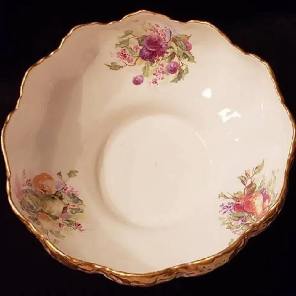 Vintage Clarus Ware Pope Gosser Scalloped Edge Bowl